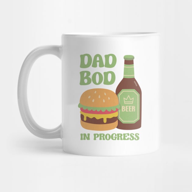 Funny Dad Bod In Progress With Burger And Beer by rustydoodle